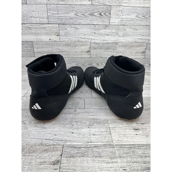 Adidas HVC 2 Wrestling Shoes Men 8 Black White Gum AQ3325 Boxing‎ Training High